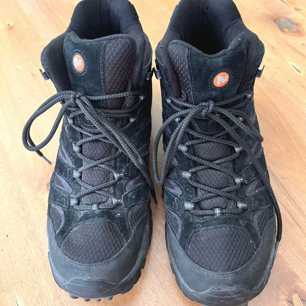 Merrell Moab 2 Mid Waterproof Mens Hiking Boots Black J06049 Size 11.5 Vibram